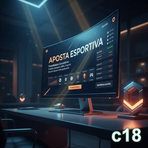 Interface do aplicativo c18 com informações de apostas em destaque.