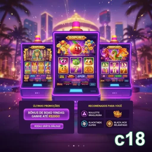 Slots atraentes exibidos no site c18 com ofertas VIP.