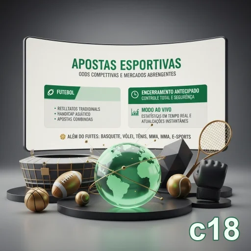 Plataforma c18 destacando serviços VIP em apostas esportivas.