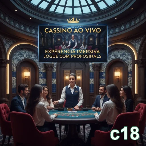 Jogadores interagem em cassino ao vivo na c18.
