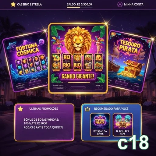 Tela do c18 mostrando os jogos e promoções disponíveis.