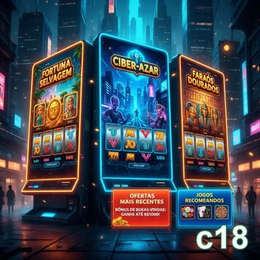 c18 apresenta slot games como Fortuna Selvagem e Cyber-Azar.