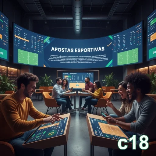 Jogadores apostando ao vivo no cassino c18 com tecnologia avançada.