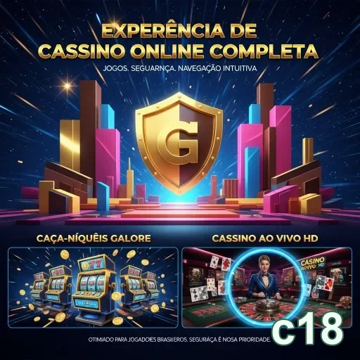 Interface visual da plataforma c18 para jogos e serviços VIP.