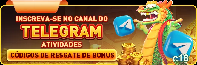 Imagem promocional do c18 destacando canais no Telegram.