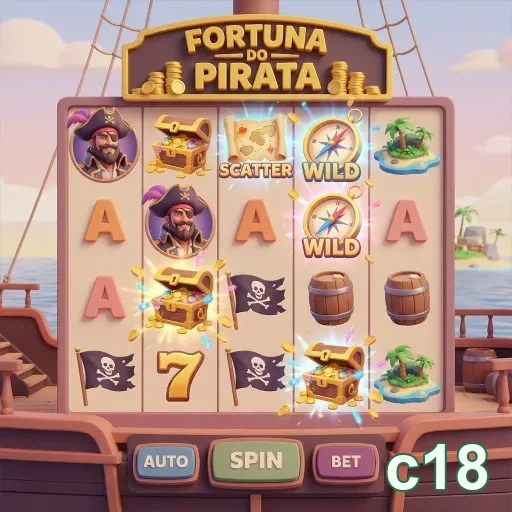 Caça-níqueis 'Fortuna do Pirata' do site c18.