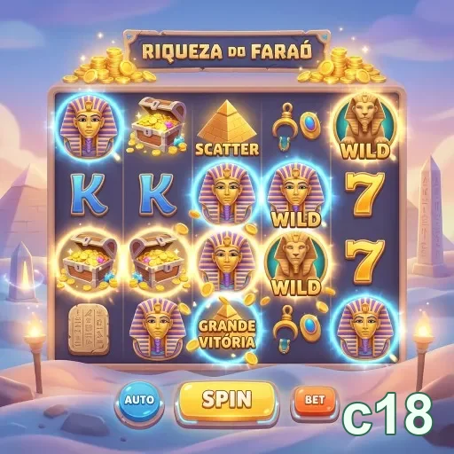 Imagem do jogo 'Riqueza do Faraó' no site c18.
