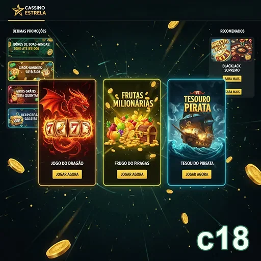 Interface de cadastro para jogos VIP no c18.