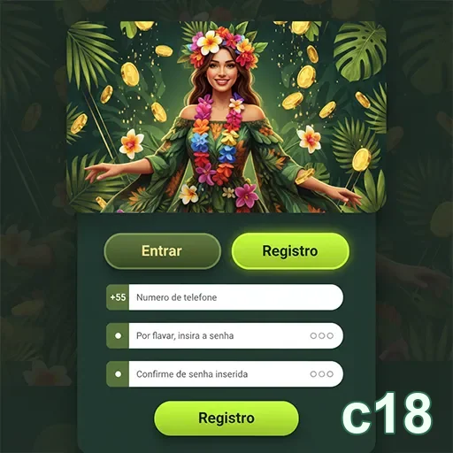 Interface de serviços VIP da c18 com formulário de registro.